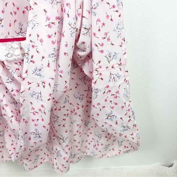 Vintage 80s Handmade Maxi Dress SM Gunne Style Pink Floral Country Cottage Boho - Picture 8 of 11